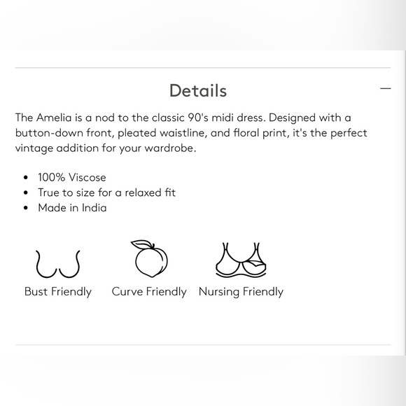 ❌SOLD❌NWT Able Amelia Button Down Dress - Green Floral - Small - Picture 4 of 6